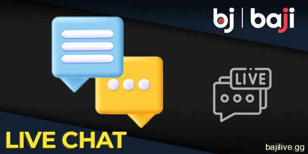 Use Live Chat for contact on the Baji for Bengali Players